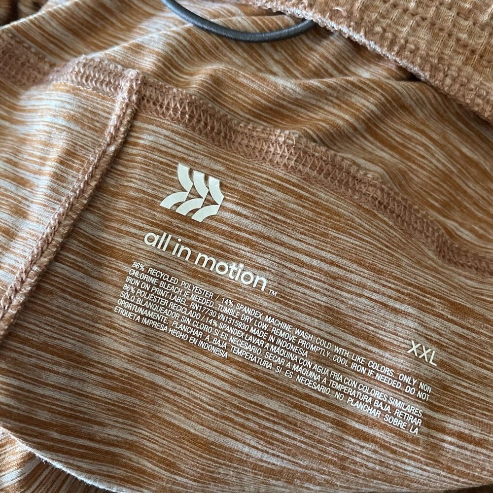 All In Motion Wmn XXL Brown Drawstring Waistband, Zip Pocket UPF 50+ Shorts NWT - Picture 8 of 8